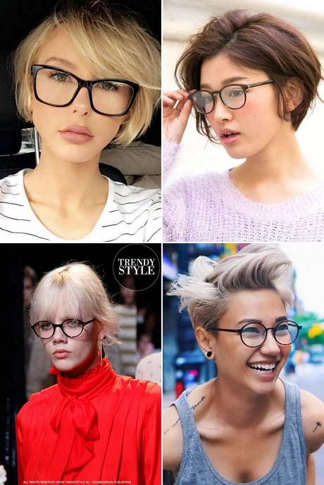 Kratke frizure za žene s naočalama 2023