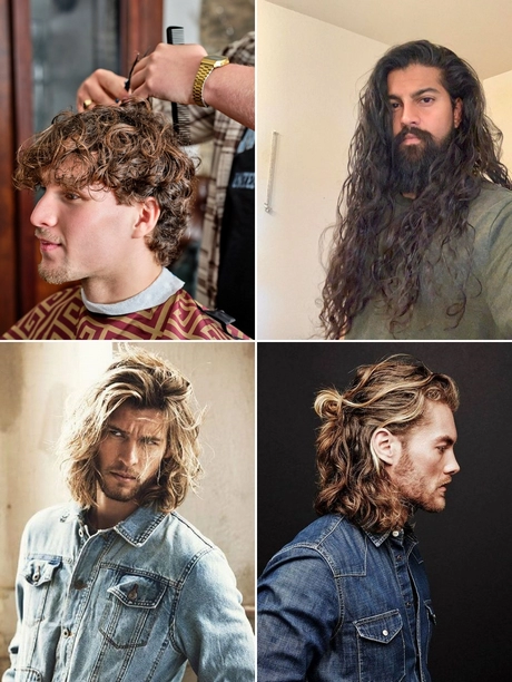 Muškarci s dugom kovrčavom kosom