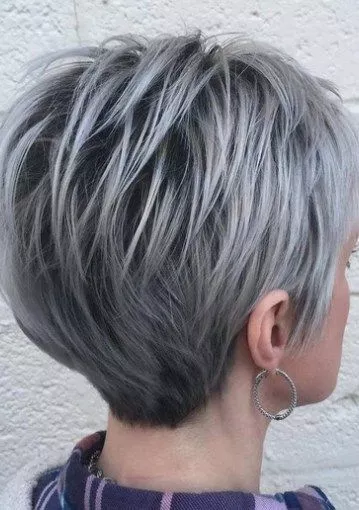 grijs-kort-kapsel-dames-26_8-18 Ženska kratka frizura sa sijedom kosom