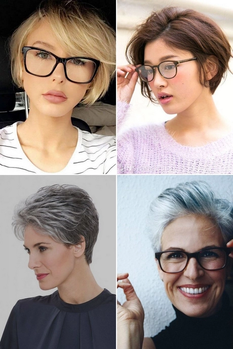 Fina kosa kratke frizure dame preko 60 s naočalama
