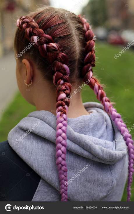 gekleurd-haar-om-in-te-vlechten-42 Kratka obojena kosa
