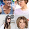 Kratke frizure 2023 za žene od 50 godina s naočalama