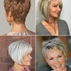 Kratke frizure za žene starije od 50 godina s šiškama